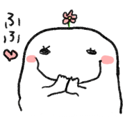 Loose & cute ghost of rice cake.