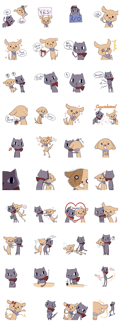 Taciturn cat&Spry dog