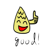 Funny bamboo shoots Sticker