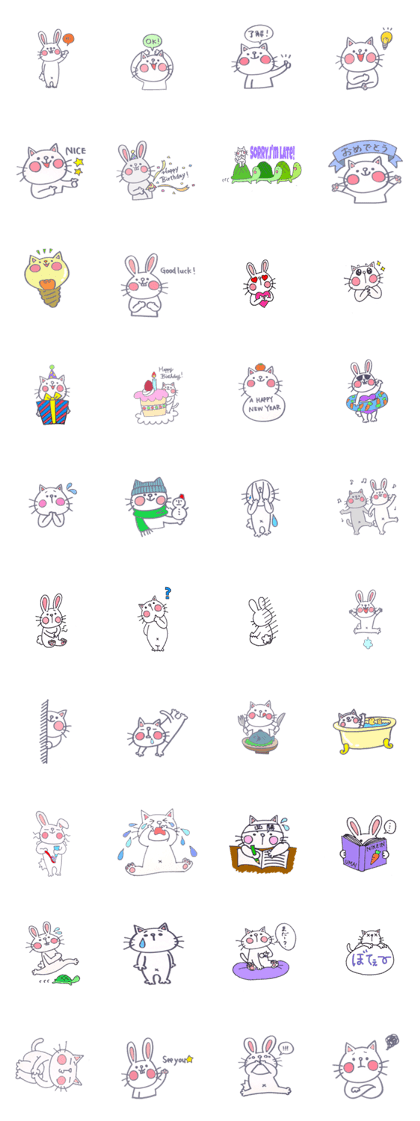 neco&usagi stamp