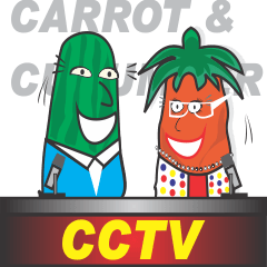 Carrot and Cucumber TV Anchor
