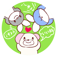 Rabbit&Bear good friends Sticker