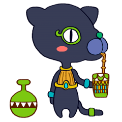 古代エジプト壁画の猫 バステト - LINE スタンプ LINE STORE