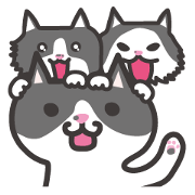 My cat "Mu-chan" and friends sticker