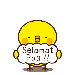 Happy! Selamat Pagi Stiker
