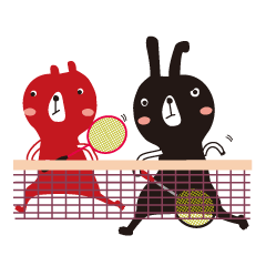 Black rabbit & red bear's Badminton club