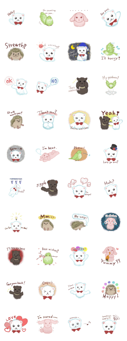 Polar bear doll and friends English Ver. Polar bear doll and friends English Ver.