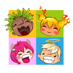 Four Funny Friends – LINE stickers | LINE STORE