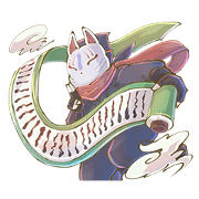 Ninja wearing a Mask of fox 2 Ninja wearing a Mask of fox 2