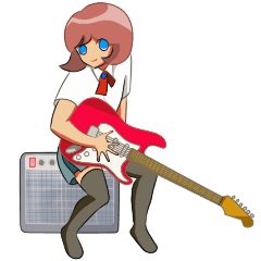 Electric guitar girl