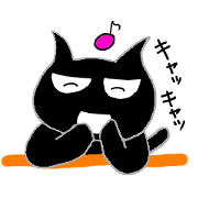 black cat smile