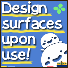 Sticker with design surfaces upon use(E)