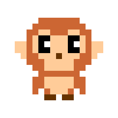 Pixel art monkey