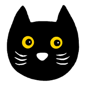 Black cat called happiness