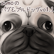 zumo Pug and Bulldog sticker vol.1