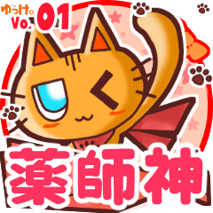 Cute cat's name sticker MY220620N09