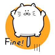The white Chubby Cat