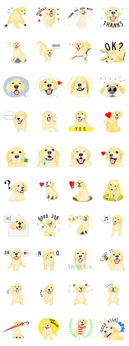 Golden Retriever Sticker (English)