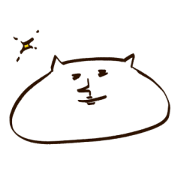 Unuseful and useful sticker of cat