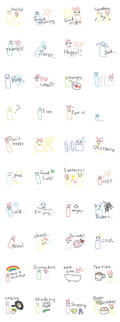 crayon-kun and crayon-chan