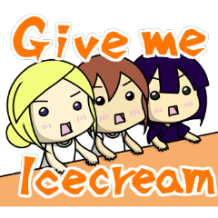 Girls to want to eat ice cream.(R ver)