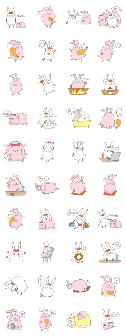 funny bunny Stickers