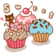 PINK&BLUE sticker whis cat