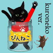 Bottle Cat of black