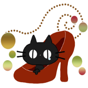 Sticker. black cat3