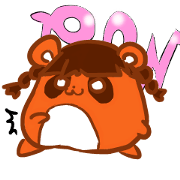 A raccoon dog with two braids