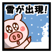 Falling snow!?Glitter pig life