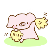 Cute pink pig