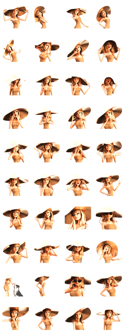 The Beautiful Woman with the big hat