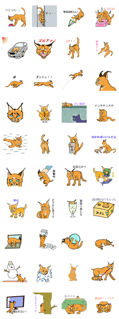 Parent and child of Caracal