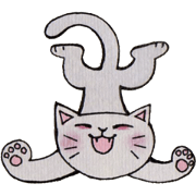 Gray lazy cat
