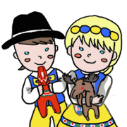 Maja and Kalle (Swedish stickers)