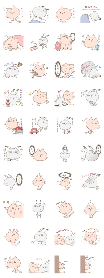 Glazed eyes rabitto and cat
