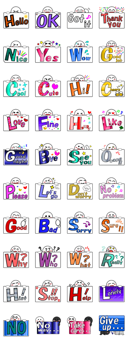 Normally use stickers(Word card!)