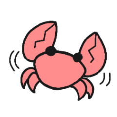 Sticker of the simple crab 2