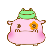 Hippopotamus and Frog