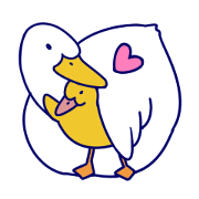 Duck and Young bird