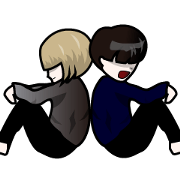 useful Sticker with two guys