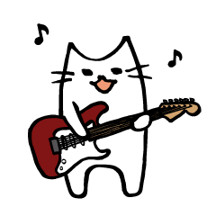 [ST]ギタリストのためのギター猫スタンプ2