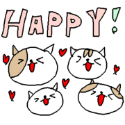 English Love cats stickers.