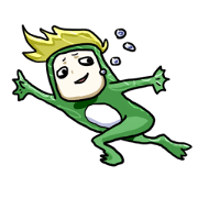funny kappa and little penguin