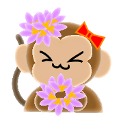 Sticker of 2016 zodiac girl monkey