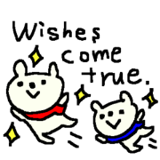 English cute bear stickers.
