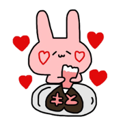 So cute! Rabbit sticker