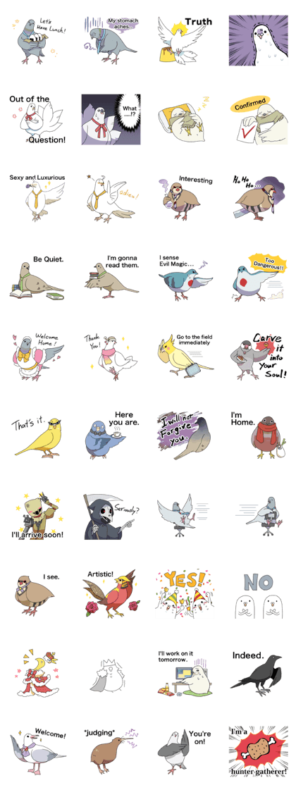 Hatoful Boyfriend official stickers