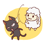 Blackcat & Sheep (by Yummigu)